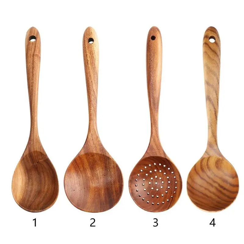 4 типа антипригарная деревянная лопатка кухонная посуда лопатка для еды посуда полезный кухонный инструмент посуда