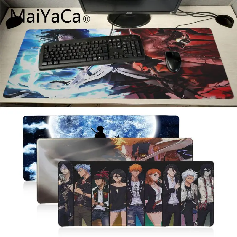 

Maiyaca Hot Sales BLEACH Beautiful Anime Mouse Mat Locking Edge gaming Mousepad Mat Keyboard Mat Table Pad