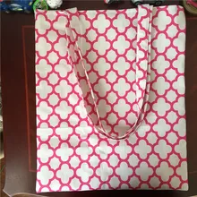 YILE cхлопковая льняная Эко ткань хозяйственная сумка через плечо с принтом розового цветка 1206-5