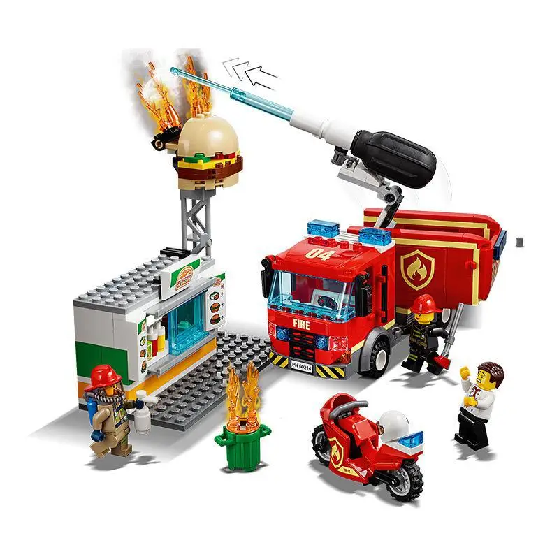 2019 Fire Fighting Trucks Car burger shop Building Blocks Compatible Legoingly City Firefighter Figures Children Toys Gift 2019 Fire Fighting Trucks Car burger shop Building Blocks Compatible Legoingly City Firefighter Figures Children Toys Gift