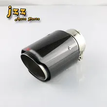 JZZ Car 63mm glass Carbon exhaust tip Stainless Steel Muffler tips Automobile Akrapovic exhaust pipe