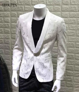 

Men Blazer Designs Printed Slim Fit Wedding Dress Stage Stylish Clothes Men Blazer And Jacket