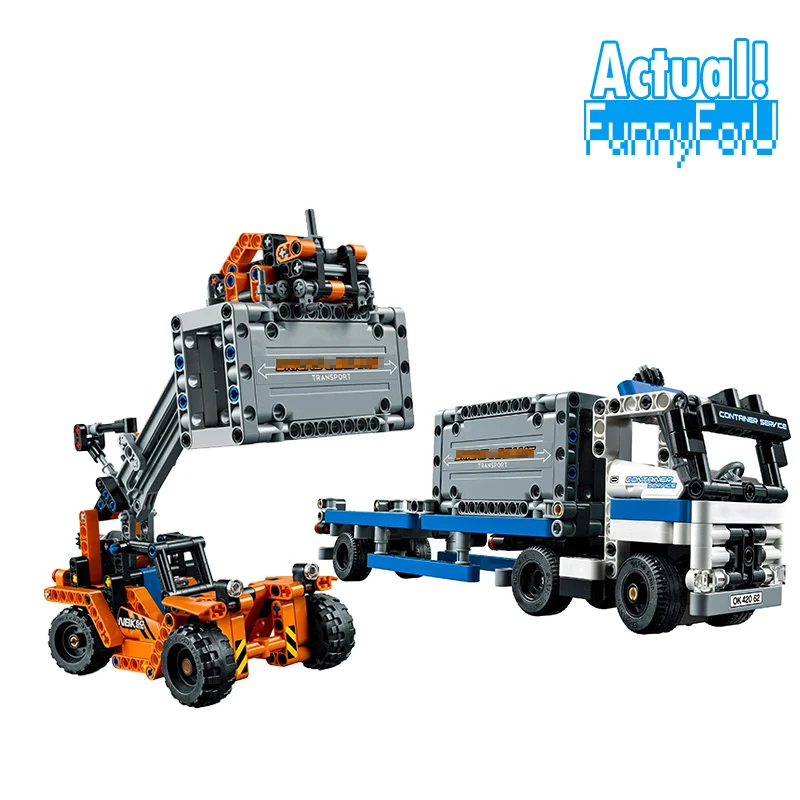 

20035 631Pcs New Technic Series The Container Trucks and Loaders Set Building Blocks Bricks Educational lepin Toys 42062