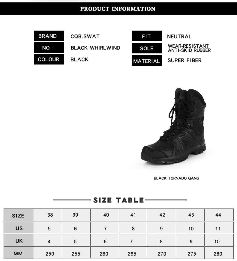 Мужские военные ботинки из натуральной кожи; Цвет Черный; армейские ботинки на молнии; ботинки из коровьей кожи