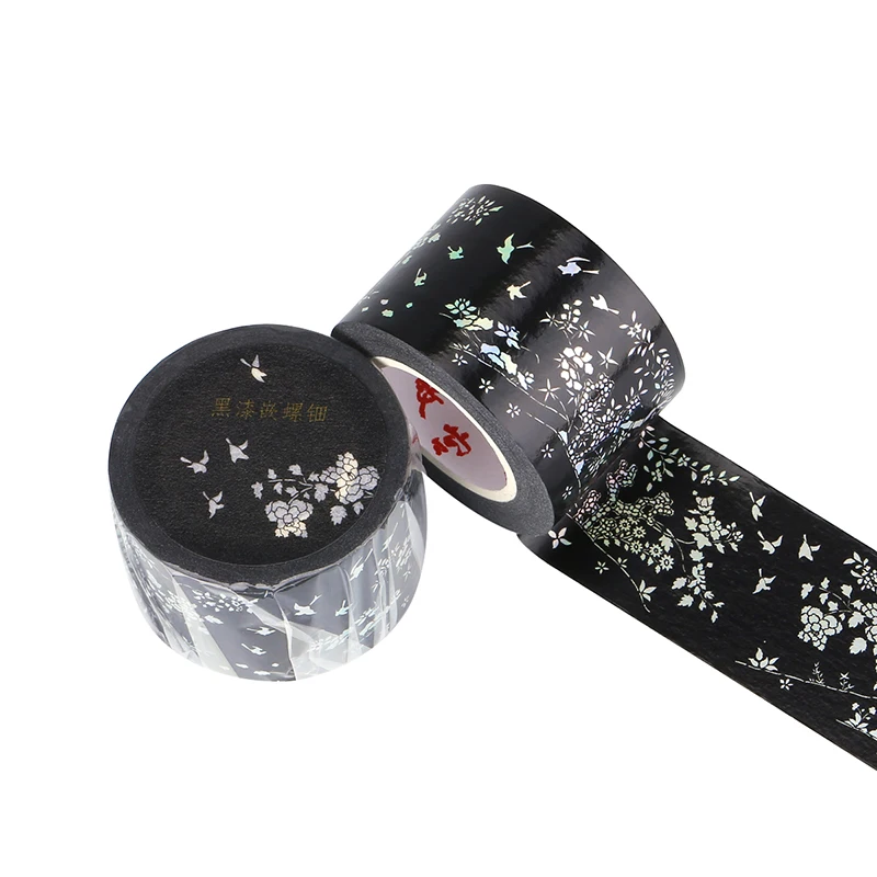 

Laser Washi Tape 1roll/set 3cmx10m Floral Masking Tape DIY Lipstick Perfume Pens Planner Scrapbook Decoration Adhesive Tapes