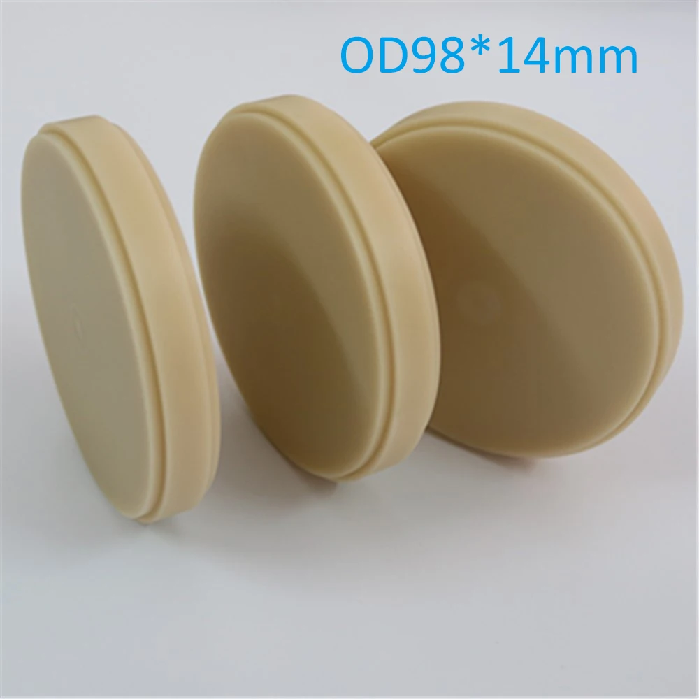

10 Piece of OD98*14MM Dental Lab Materials PMMA Blocks CAD/CAM Wieland System Dental PMMA Disk Blanks With Step