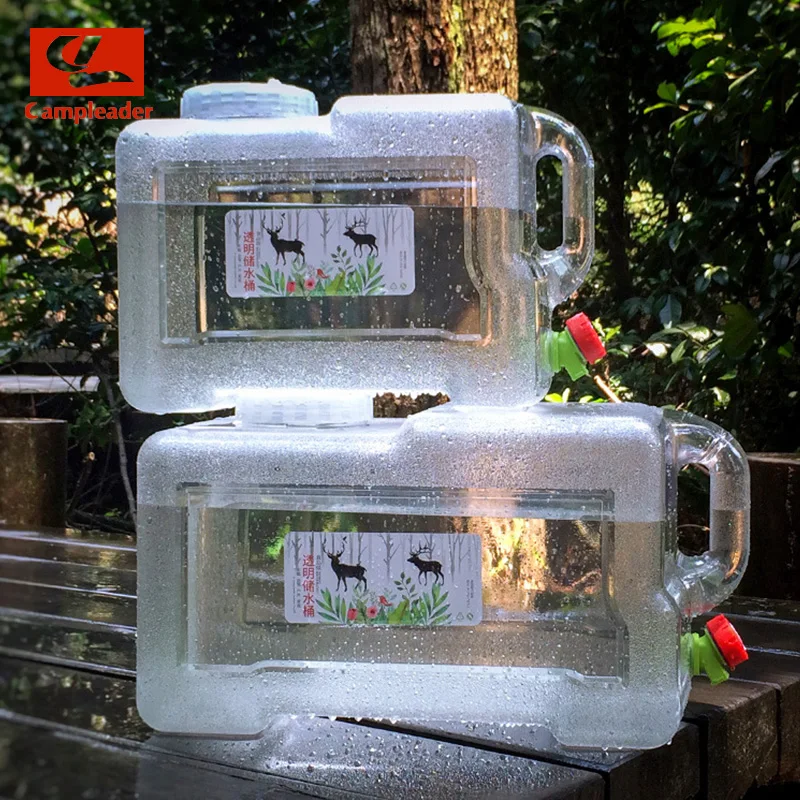 Campleader 12L Camping Bucket Quartet PVC Car Bucket with Faucet Driving Car Thickening White Transparent Bucket CL002 Campleader 12L Camping Bucket Quartet PVC Car Bucket with Faucet Driving Car Thickening White Transparent Bucket CL002
