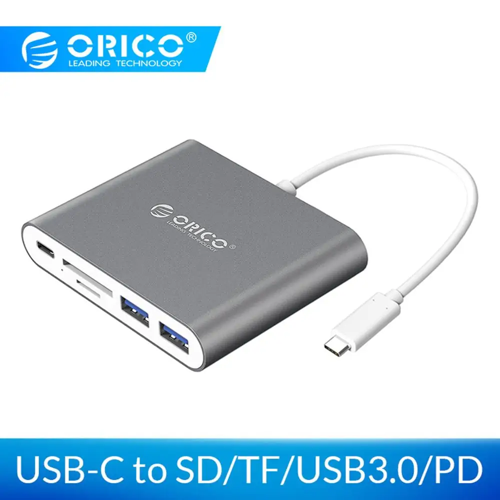 ORICO USB HUB Кабель Переходник C на HDMI RJ45 VGA Тип PD адаптер для Mac/samsung Galaxy/huawei 3 0