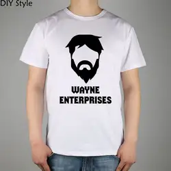 Бэтмен Уэйн предприятий логотип Футболка Топ из лайкры и хлопка Для мужчин футболка новый