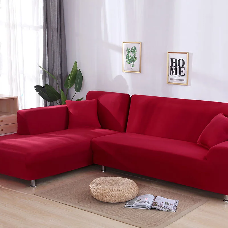 Серый цвет диван-крышка, эластичные диванные чехлы для гостиной Copridivano, диванные чехлы, секционный угловой l-образный диван-Чехол - Цвет: Color1