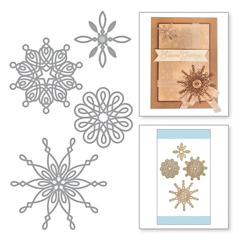 

YaMinSanNiO Christmas Snowflake Metal Cutting Craft Frame Dies Scrapbooking Embossing for Card Making Decorative Album Photo