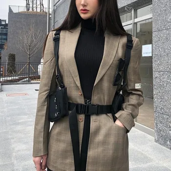 

Female tactical adjustable vest multi-functional tactical function bag shoulder Messenger bag female wild sports pocket chest ba