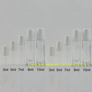 

wholesale 3ml 5ml 7ml 8ml 10ml clear transparent glass bottle glass/steel roller,roll-on/essential oil/perfume/deodorant bottle
