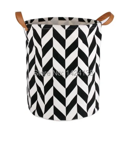 

white and black pattern fabric laundry basket ,100% cotton ,very popular in Korea and Europe