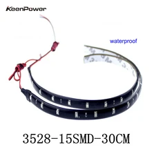Keenpower HighPower Waterproof Car Auto Decorative Flexible LED Strip 12V 30cm Car Atmosphere Light Car Strip