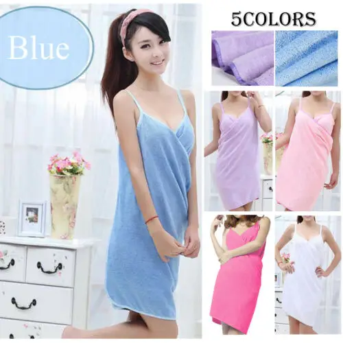 2019 Fashion Lady Girls Wearable Fast Drying Magic Bath Towel Beach Spa Bathrobes Bath Robes Dress
