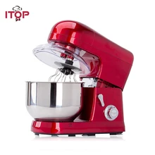 ITOP Heavy Duty Homeuse Commercial Blender 5L Food Mixer 6 Speeds Dough Mixer With Whisk Food Processors 110V 220V