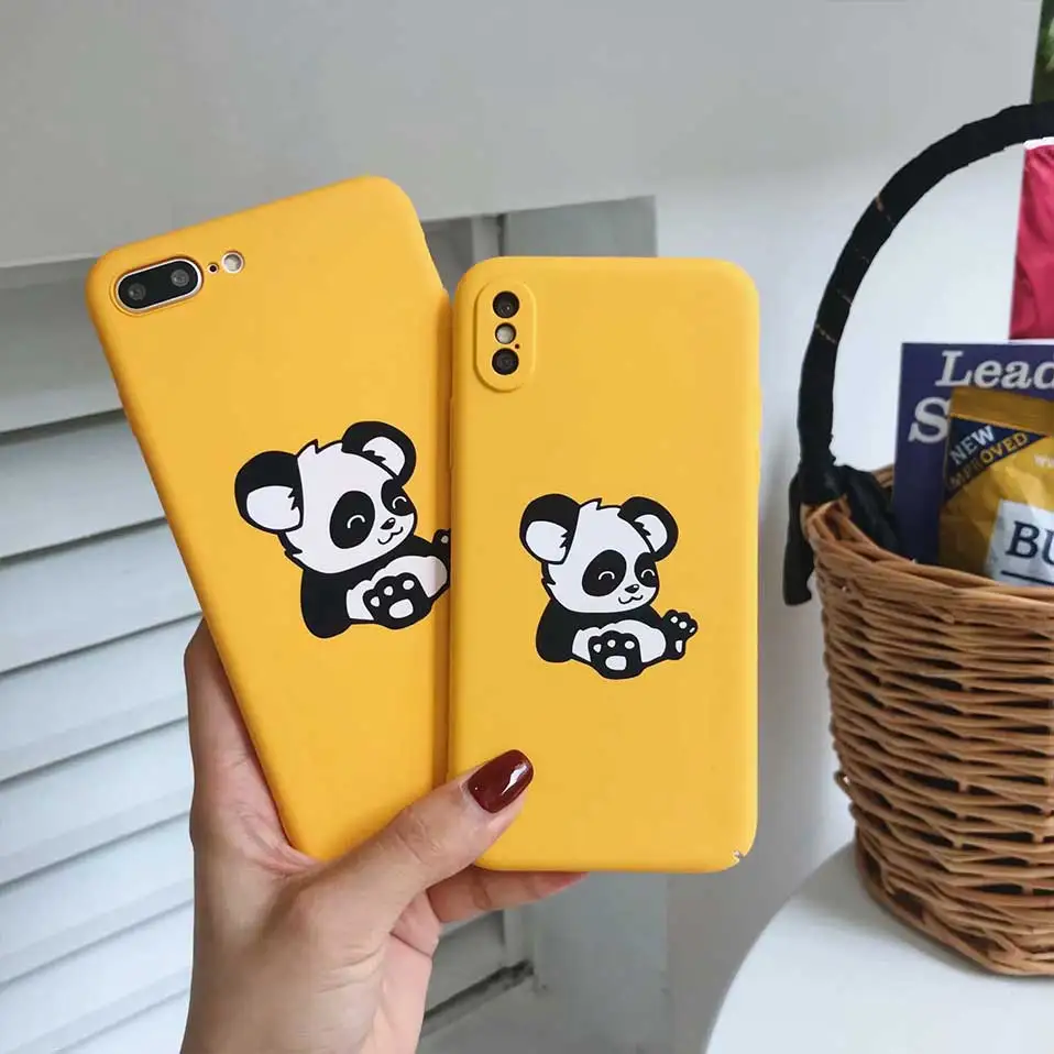 PC Phone Case For iPhone 6 6S 7 8 X Panda Plus Animal Patterned Housing coque |