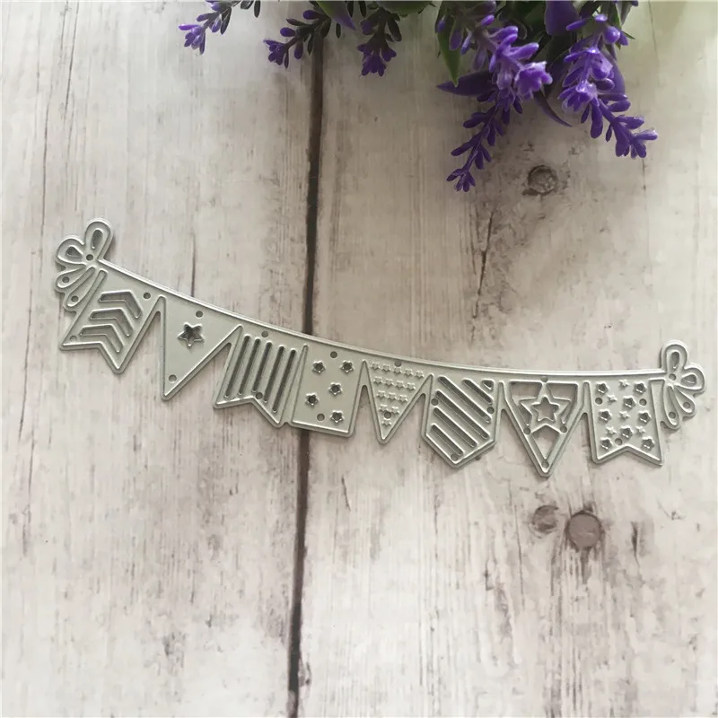 

DIY 1 Pcs Steel Flag Banner Design Metal Die Cutting Dies Stencil Card Scrapbooking Album Book Embossing DIY Craft