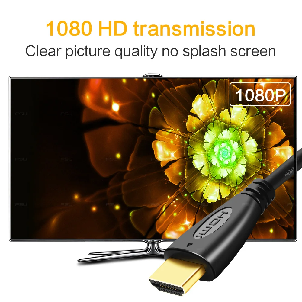 1,4 в HDMI кабель высокого разрешения 1080P 3D видео HDMI кабели Позолоченные Male-Male для Redmi ноутбук HDTV PS4 PC STB проектор