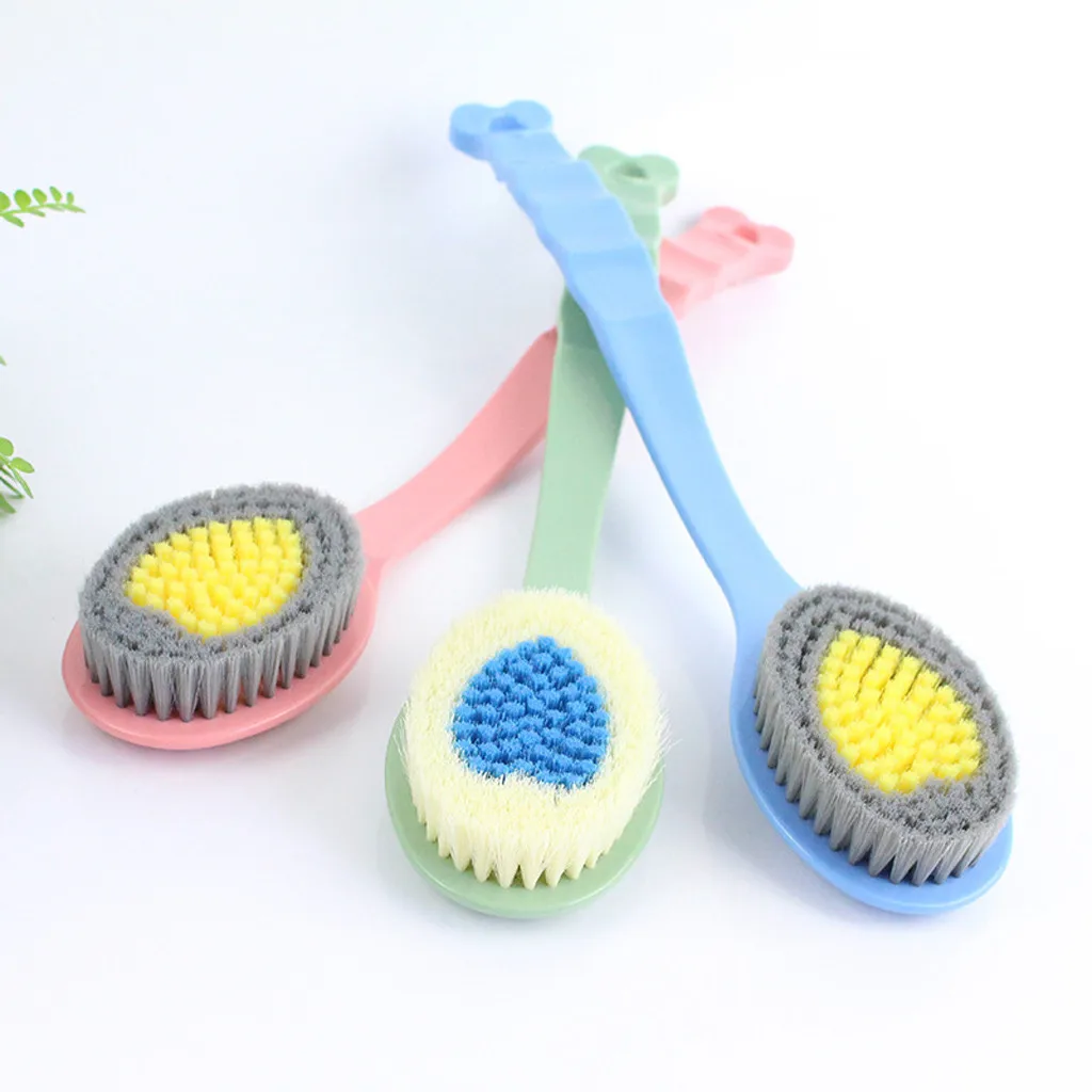 Bath Brush Long Handle Wooden Bristles Soft Hair Rub Back Shower Brush Remove the horny massage brush Anti Skid Scrubber