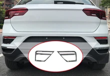 Для Фольксваген T-ROC 2017 2018 ABS хром задний хвост Туман свет лампы Крышка отделка 2 шт. автомобиль для укладки аксессуары
