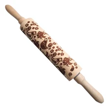 1 шт. деревянная Скалка с тиснением выпечки Рождество лося печенье лапша бисквит Фондант RT99