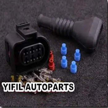 

10pcs/lot 6 Way/Pin Socket Housing Connector Plug For LSU 4.2 Wideband O2 Sensor With Rubber Sleeve Boot