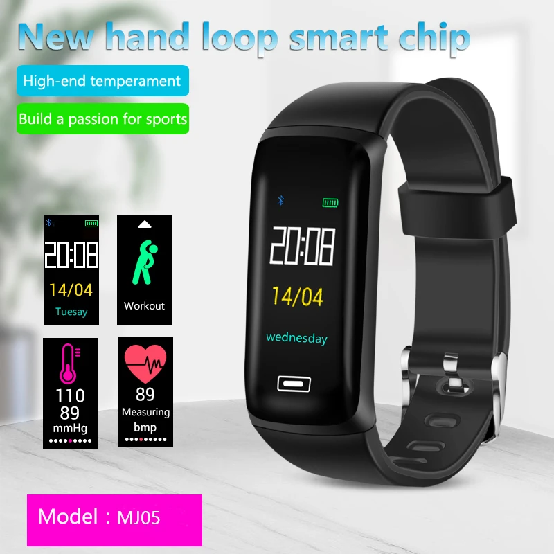 Addies Smart Wristband Fitness Running Bracelet MiBand Band 3 Big Touch Screen LED Message Heart Rate Time men watch 