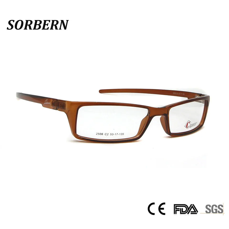SORBERN для мужчин полный обод спортивные оптические оправы Сверхлегкий TR90 очки Квадратные очки по рецепту