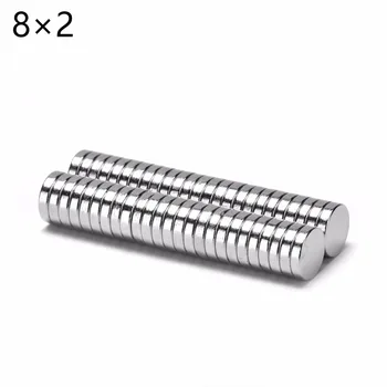 

50pcs 8mm x 2mm Strong Round Magnet Neodymium Industrial Magnet 8*2 8x2 Art Craft Connection 8mm*2mm