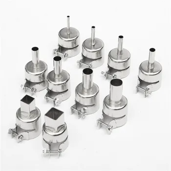 

DANIU 10pcs 3/4/5/6/7/8/10/12mm Heat Guns Nozzles Heat Air Guns Nozzle for 850 Hot Air Soldering Station