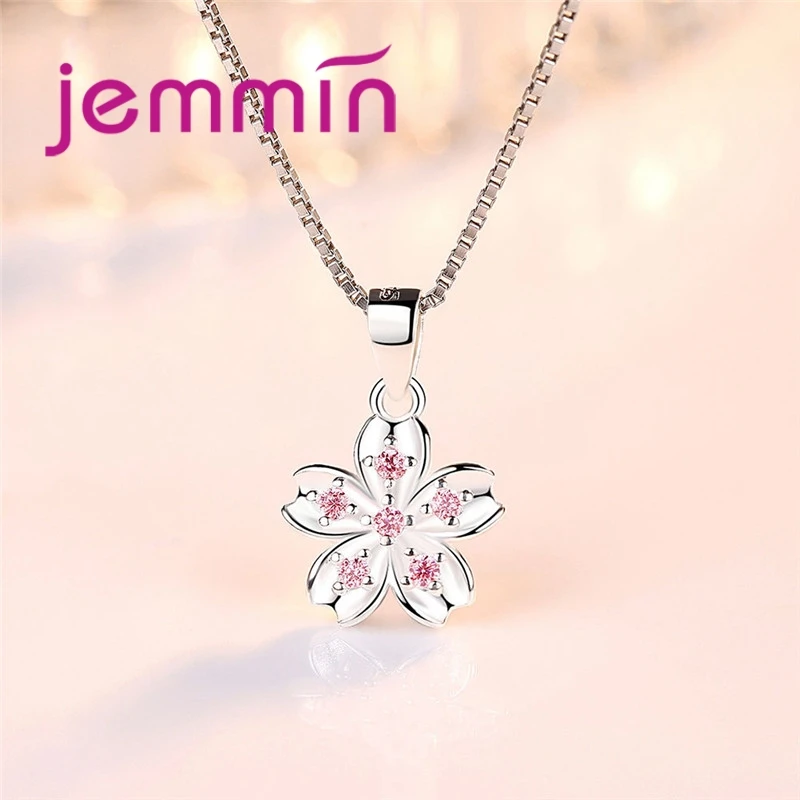 YAAMELI Special Charm Design Fashion Temperament Korean 925 Silver Flower Necklace With Box Chain For Women Best Gift - Image 5