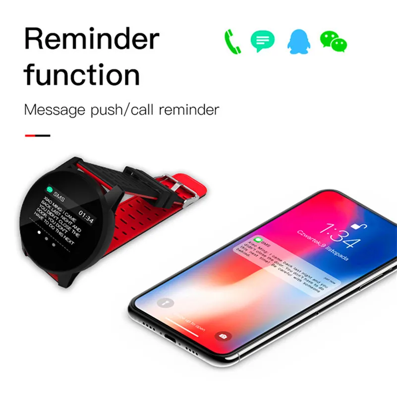 Bluetooth Smart Watch Men Women Digital Sport Watch Fitness Clock Heart Rate Blood Pressure Monitor Smartwatch Pedometer Watch