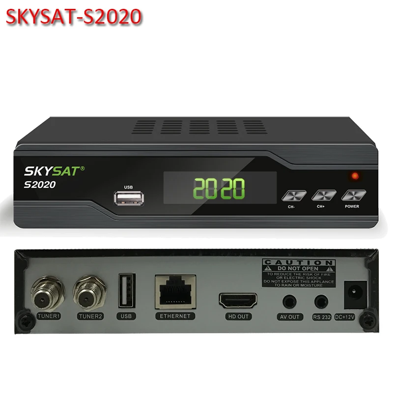 

Skysat S2020 Satellite Receiver H.265 DVBS2 Dual Twin Dish Tuner ACM Support IKS SKS ACM/VCM/CCM IPTV VOD with LAN Wifi