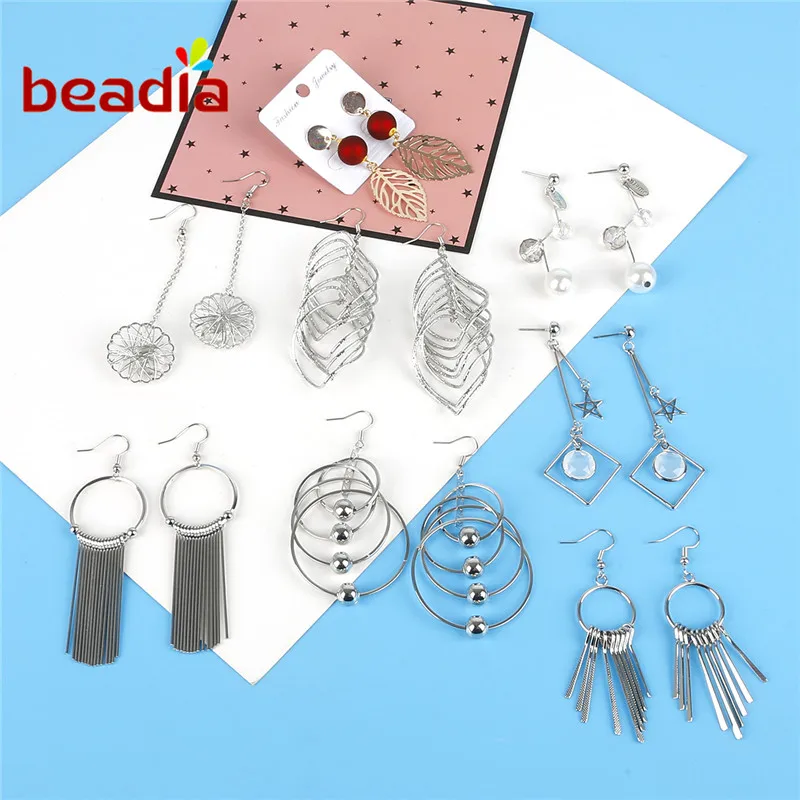 

Original Prevent Allergy Dangle Earrings Simluated Pearl Jewelry Fingdings Gift For Girls Women Geometric Round Circle Handmade