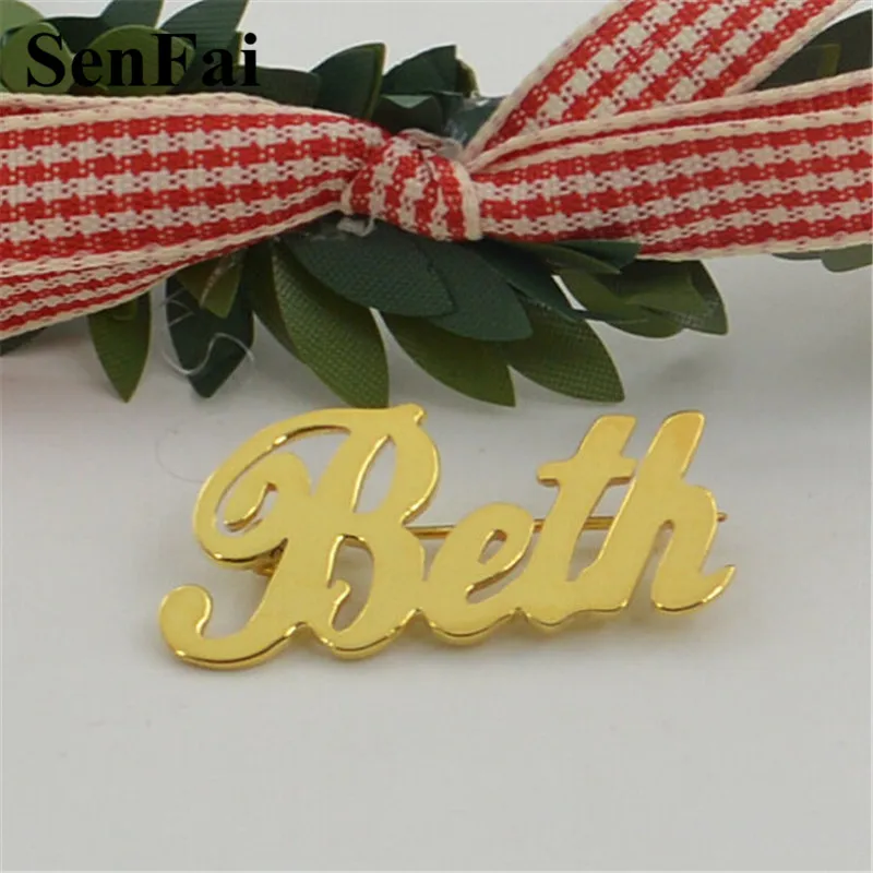 New Arrival Custom Brooch For Women Men Name Brooches Pins Initials