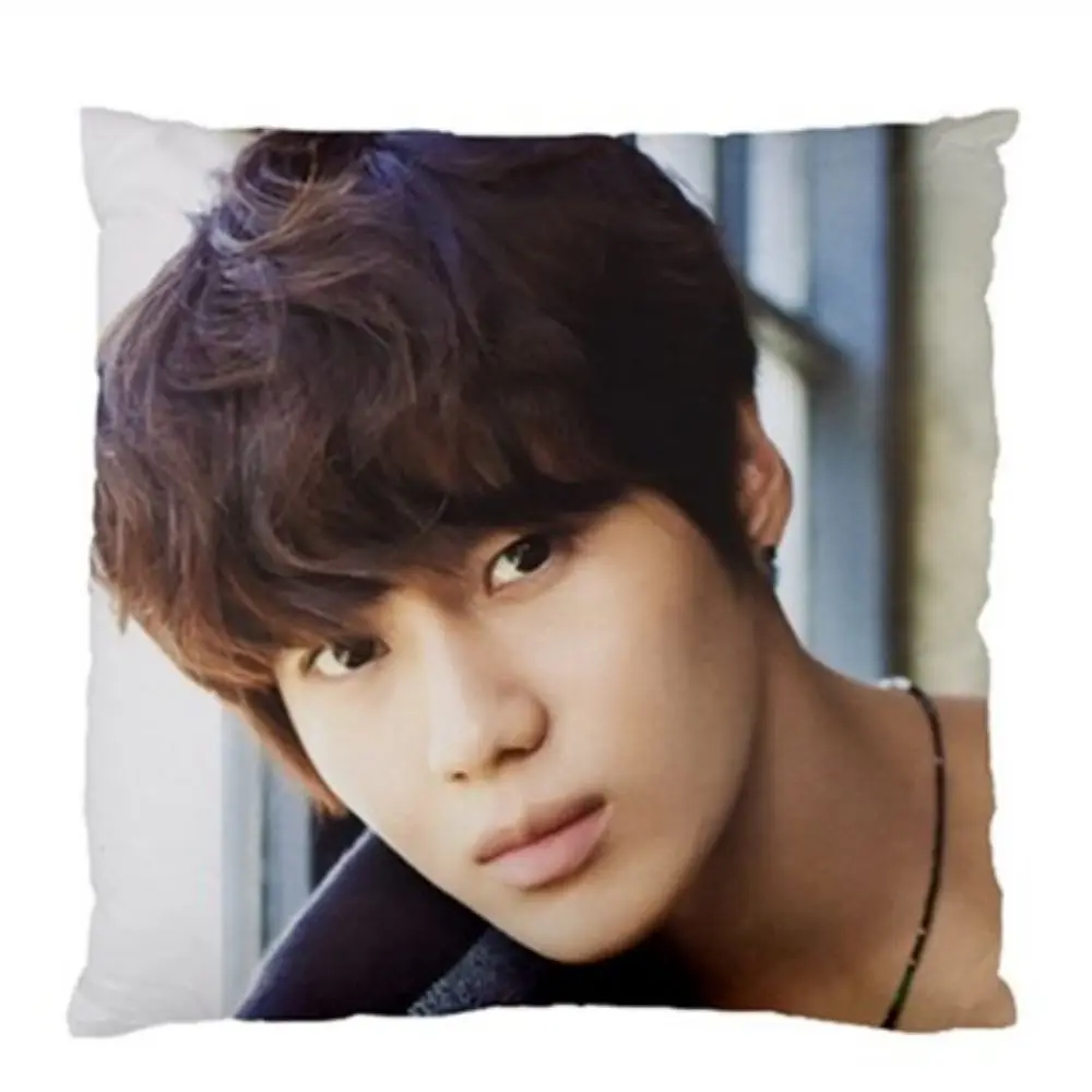 

Hot Shinee Kpop Cushion Cover Shinee Lee Taemin Throw Pillow Case Sister Gifts Two Sides Square Decorative Pillows Sham 18"x18"