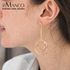 E-manco – boucles d'oreilles géométriques en acier inoxydable pour femmes, bijoux à la mode ► Photo 1/6