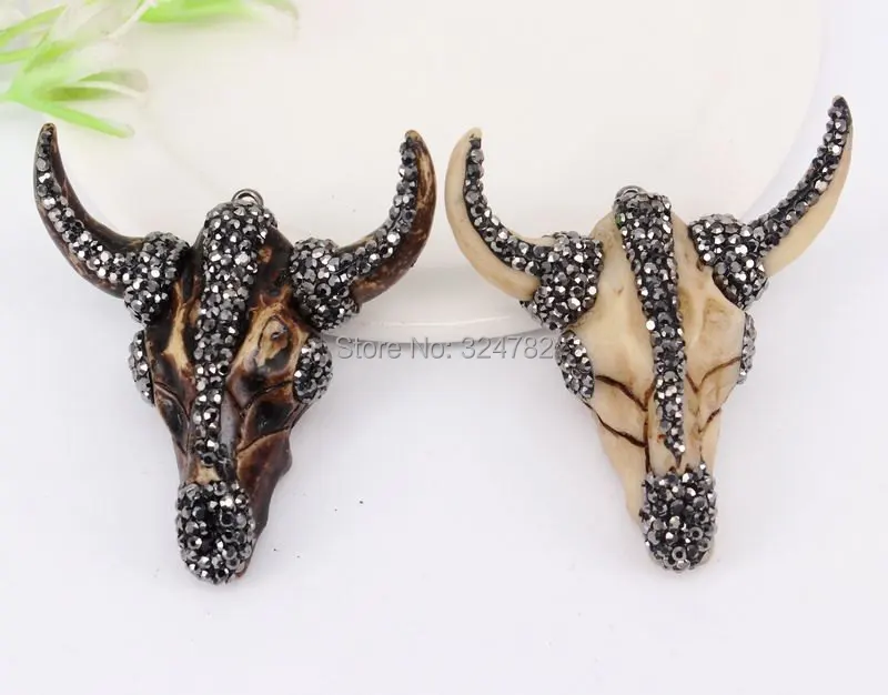 Buy 5pcs Fashion Resin Buffalo Cattle Pendant with