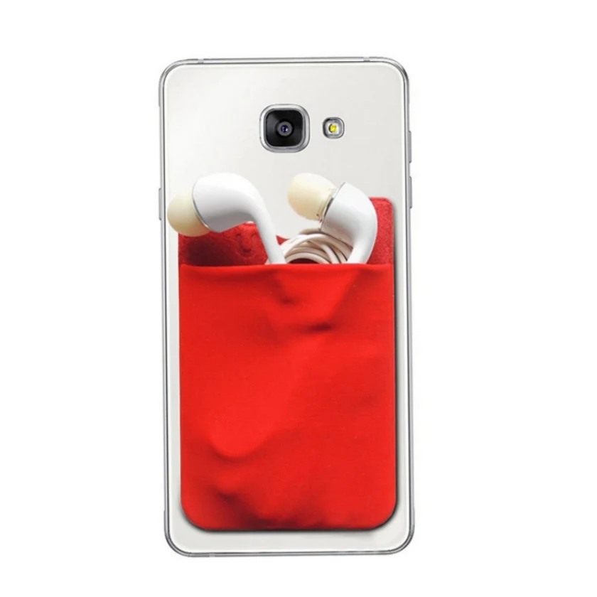 2018 New Adhesive Pocket On Cell Phone ID Credit Card Holder Elastic