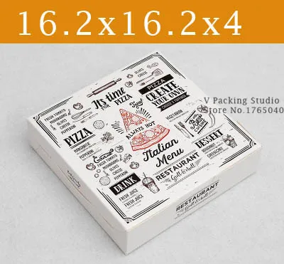 6/8INCH Pizza BOXES Takeaway fast Food PIZZA Cake Lunch Box Packing Paper Box 100pcs/lot Free shipping - Цвет: 6 inch white