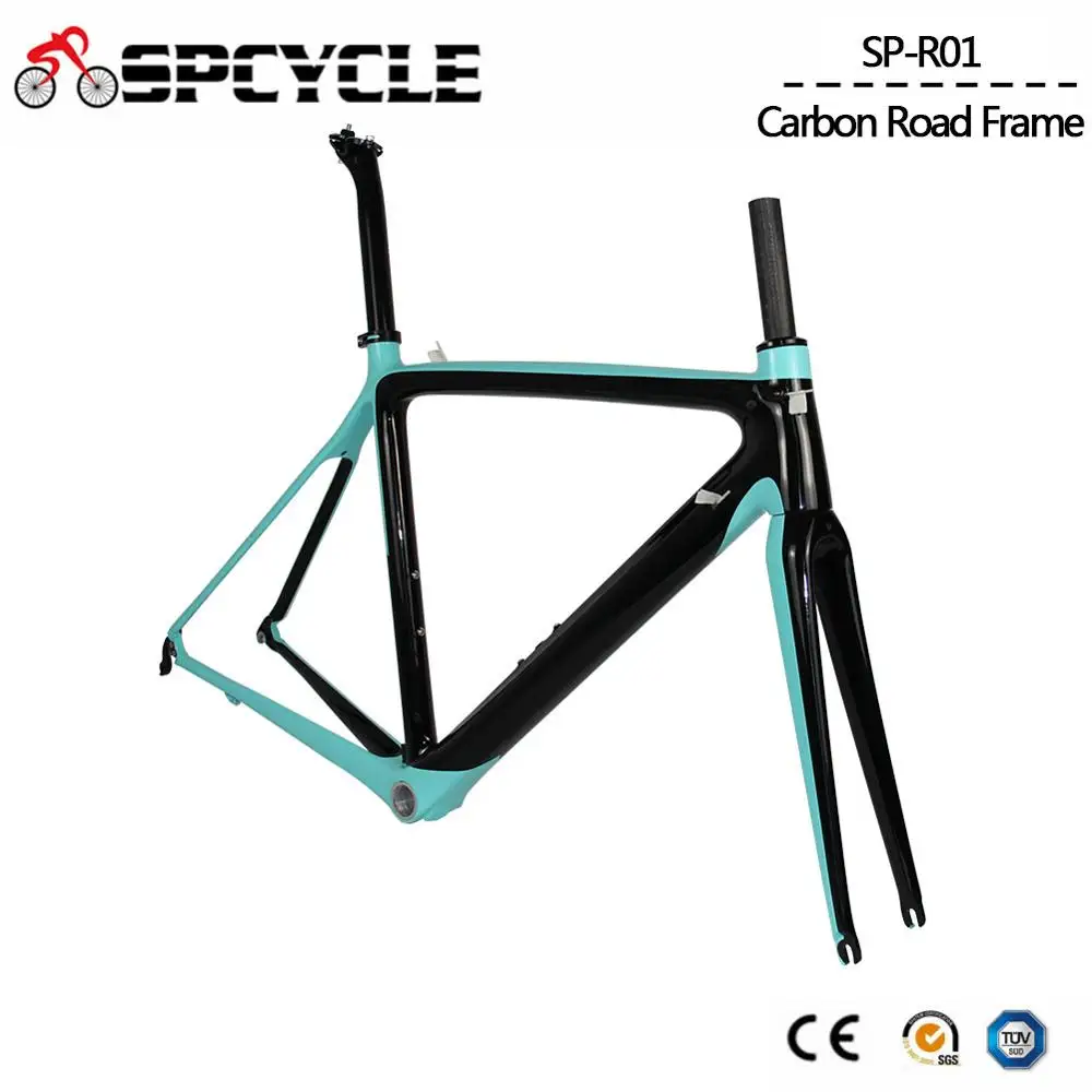 Flash Deal Spcycle 2019 New Model Carbon Road Bike Frame Di2 and Mechanical Racing Bicycle Frameset BSA Size 50/53/55cm 9 Colors Available 1
