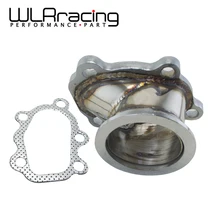 WLR RACING-адаптер из нержавеющей стали для T25 T28 GT25 GT28 2," 63 мм V-band зажим фланец турбо вниз трубы адаптер WLR4833