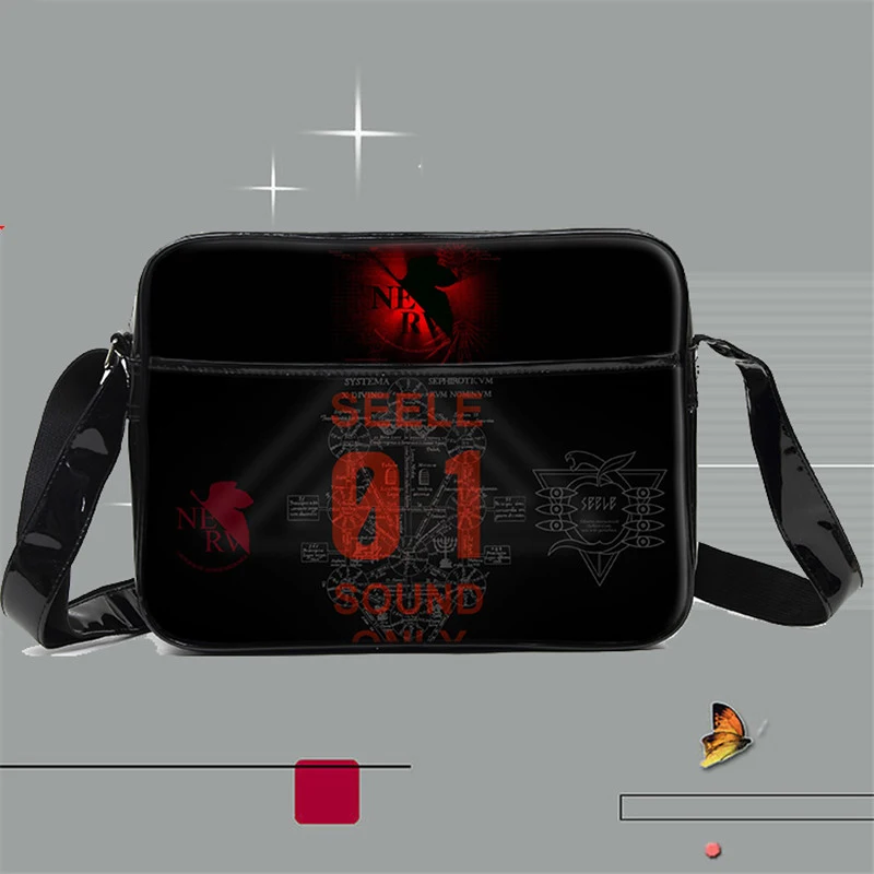 Anime Neon Genesis Evangelion EVA Cartoon Shoulder Bag Boys Girls Teenagers Students School Messenger Bags