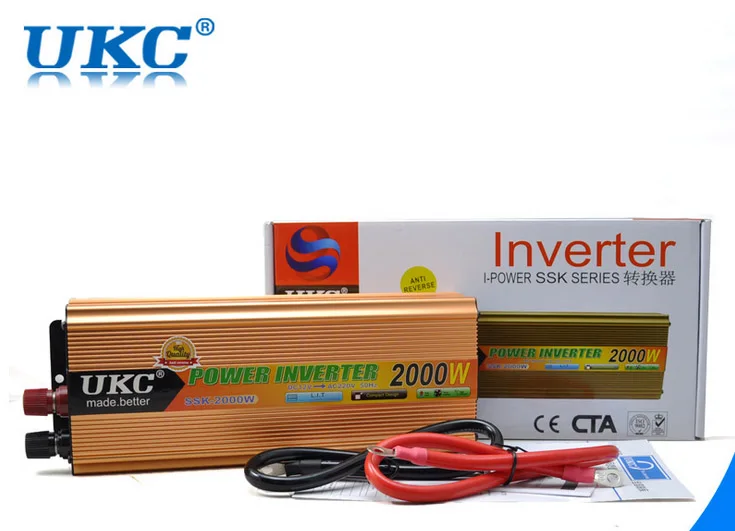 

2KW Modified Sine Wave Power Inverter Converter DC 12 V to AC 220-240V + 5V USB Charger for Mobile phone