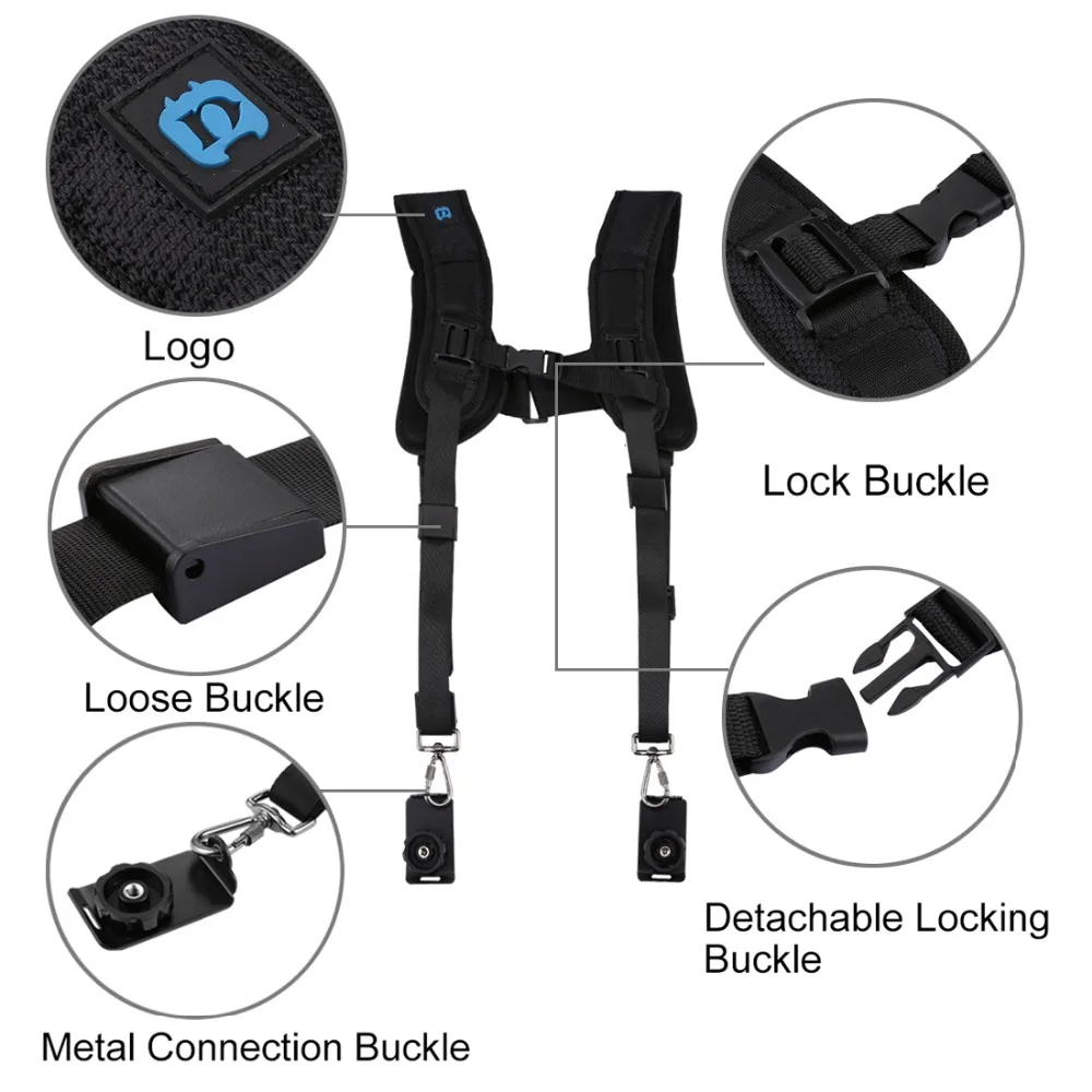 PULUZ-Quick-Rapid-Double-Shoulder-Harness-Soft-Pad-Decompression-Foam-Shoulder-Strap-Neck-Belt-for-Canon (4)