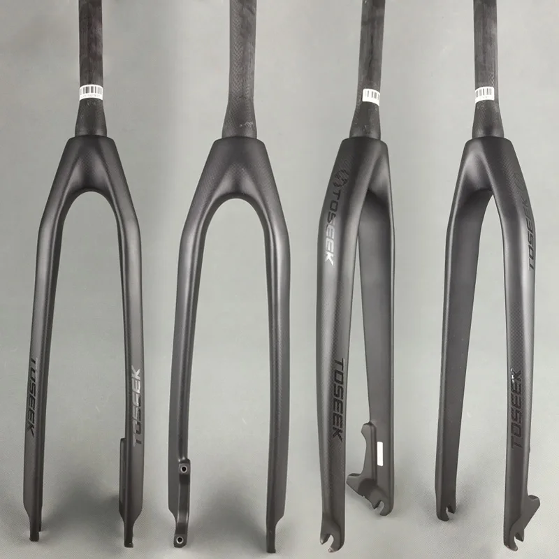 New Mountain Bicycle Rigid Fork 3K Full Carbon Fiber MTB Bike Disc Brake Front Fork 28.6mm Cone