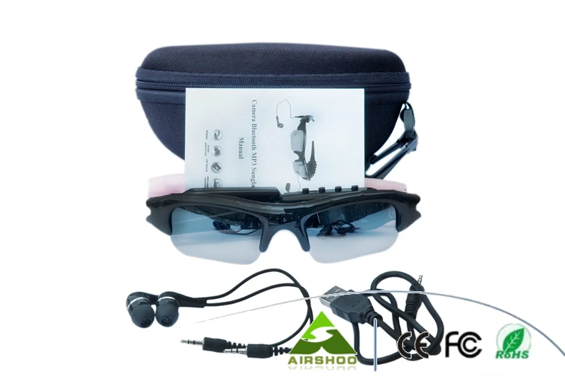 Спортивные Беспроводные Солнцезащитные очки Bluetooth камера Поддержка TF карта