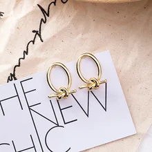 S925 Pin геометрически узел цинковый сплав кольцо из цветного шрусталя с золотыми гвоздиками для девочек Для женщин минималистский нерегулярные маленькими заклепками для вечерние